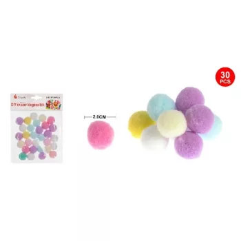 POMPOM SZÍNES 2CM 30DB-OS