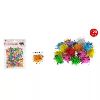 POMPOM VEGYES SZÍNEK 1CM 120DB-OS