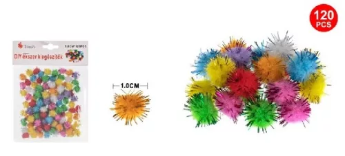 POMPOM VEGYES SZÍNEK 1CM 120DB-OS