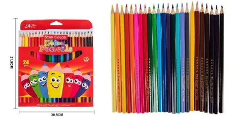 SZÍNES CERUZA KÉSZLET 24DB-OS