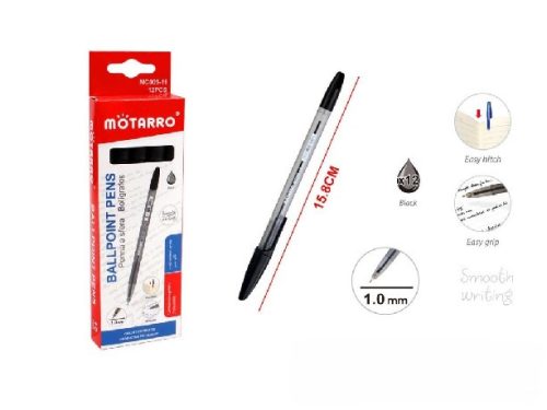 GOLYÓSTOLL 1MM FEKETE 15,8CM 12DB-OS