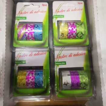 SZÍNES RAGASZTÓSZALAG 3DB-OS TÖBBFÉLE