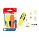 SZÖVEGKIEMELŐ 2DB-OS FLUORESZKÁLÓ 8,5CM 2/5MM NEONSÁRGA+NARANCS