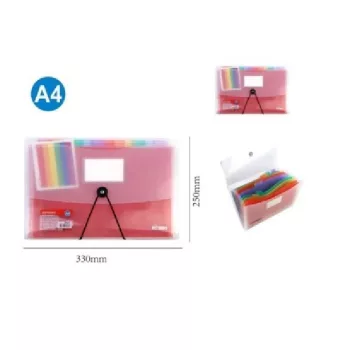 HARMONIKA IRATTARTÓ A4-ES 33X25CM 12 ZSEB
