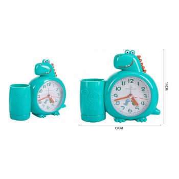 ÉBRESZTŐÓRA DÍNÓS KÉK MŰA. 14X15CM