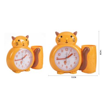 ÉBRESZTŐÓRA MACSKA MŰA. 14X15CM