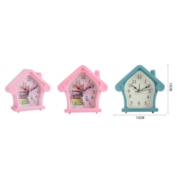 ÉBRESZTŐÓRA HÁZIKÓ MŰA. 15X13X4,5CM 2F.