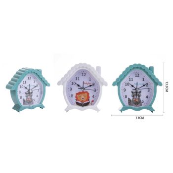 ÉBRESZTŐÓRA HÁZIKÓ MŰA. 13X13,5X4,5CM 2F.