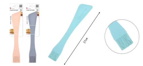 SPATULA + ECSET SZILIKON 27X4CM  3F. SZÍN