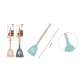 SPATULA SZŰRŐS SZILIKON + FA 32CM 3F. SZÍN