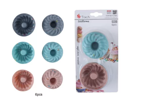 SÜTŐFORMA MUFFIN SZILIKON 6DB-OS