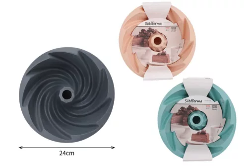 SÜTŐFORMA KUGLÓF SZILIKON 24CM 3F. SZÍN