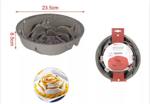 SÜTŐFORMA RÓZSA SZILIKON 23,5*8,5CM