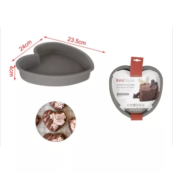 SÜTŐFORMA SZÍV SZILIKON 24*23,5*4CM