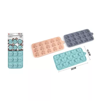 SÜTŐFORMA SZÍV SZILIKON 3F. 15DB-OS 22*10,5CM