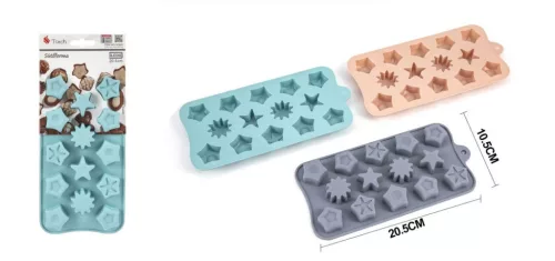 SÜTŐFORMA CSILLAG SZILIKON 3F. 14DB-OS 20,5*10,5CM