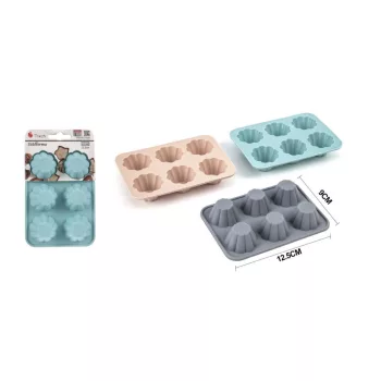 SÜTŐFORMA SZILIKON 3F. 6DB-OS 12,5*9CM