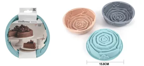 SÜTŐFORMA VIRÁG SZILIKON 3F. 15,8CM