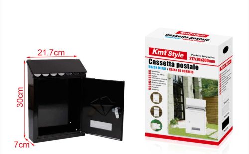 POSTALÁDA FEKETE ZÁRHATÓ 21,7*30*7CM