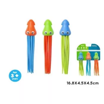   BÚVÁRJÁTÉK SZETT POLIP 3DB-OS 16,8X4,5X4,5CM 3-6 ÉVESEKNEK