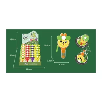   VENTILÁTOR KÉZI 7*14 CM GYÜMÖLCS BUBORÉKFÚJÓ DISPLAY 24 DB