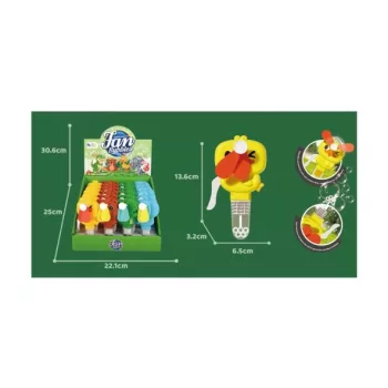 VENTILÁTOR KÉZI 7*14 CM BUBORÉKFÚJÓ DISPLAY 24 DB