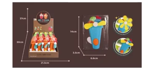 VENTILÁTOR KÉZI 7,5*14 CM FAGYIS DISPLAY 24 DB