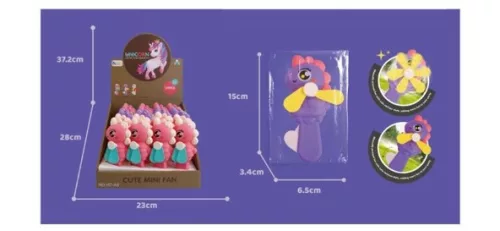 VENTILÁTOR KÉZI 6,5*15 CM UNIKORNIS DISPLAY 24 DB