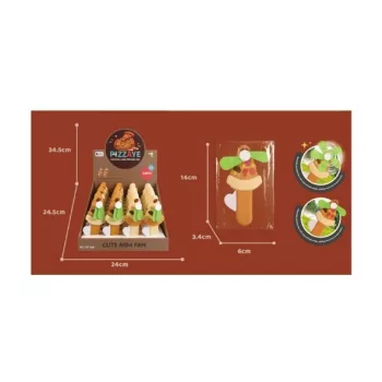 VENTILÁTOR KÉZI 6*14 CM PIZZASZELET DISPLAY 24 DB