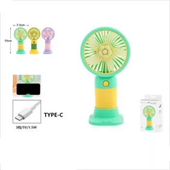 VENTILÁTOR KÉZI 7*15 CM  TÖBB SZÍNBEN