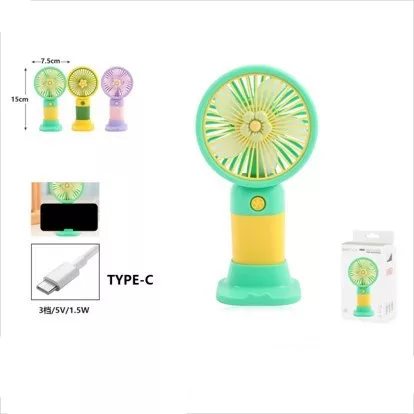 VENTILÁTOR KÉZI 7*15 CM  TÖBB SZÍNBEN