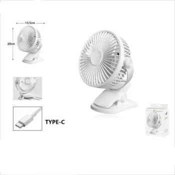 VENTILÁTOR MINI ASZTALI 13*20CM    TÖBBFÉLE SZÍNBEN