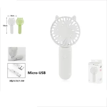 VENTILÁTOR KÉZI 8*18CM   TÖBBFÉLE SZÍNBEN