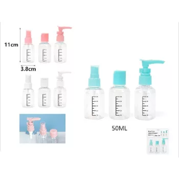 UTAZÓ FLAKON SZETT 3DB-OS 11X3,8CM / 50ML 3F.