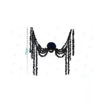 FÜGGŐ PÓK DEKOR FEKETE 75CM HALLOWEEN