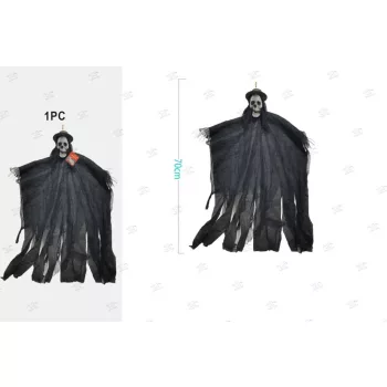 SZELLEM DEKOR FEKETE 70CM HALLOWEEN
