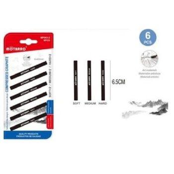   GRAFITTÖMB SZÖGLETES 6DB-OS 0,6X6,5CM 2HARD/2 SOFT/ 2 MEDIUM