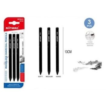 SZÉNCERUZA KEMÉNY,PUHA,LÁGY 3DB-OS