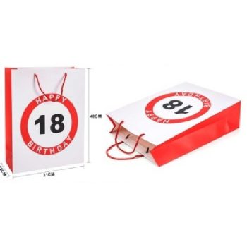 DÍSZTASAK 31X40X12CM "HAPPY 18 BIRTDAY!"