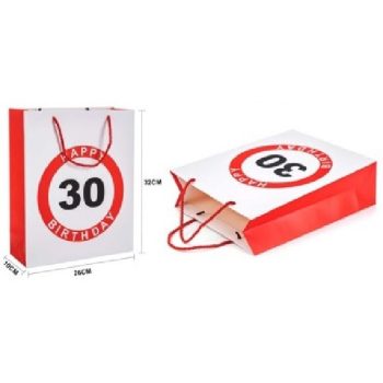 DÍSZTASAK 26X32X10CM "HAPPY 30 BIRTDAY!"
