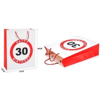 DÍSZTASAK 31X40X12CM "HAPPY 30 BIRTDAY!"