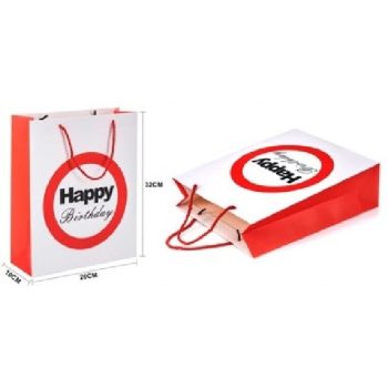 DÍSZTASAK 26X32X10CM "HAPPY BIRTDAY!"