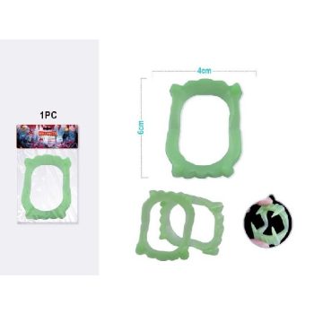 FOGSOR FLUORESZKÁLÓ ZÖLD 4X6CM HALLOWEEN