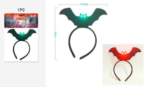 FEJPÁNT DENEVÉR 18,5X21CM VILÁGÍTÓ 2F. SZÍN  HALLOWEEN