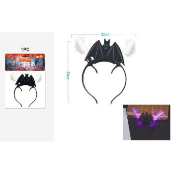 FEJPÁNT DENEVÉR 23X23CM VILÁGÍTÓ HALLOWEEN