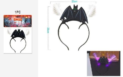 FEJPÁNT DENEVÉR 23X23CM VILÁGÍTÓ HALLOWEEN