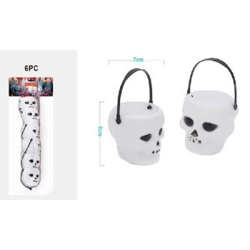   KOPONYÁS CSEMEGEGYŰJTŐ VÖDÖR SZETT 6DB-OS 7X6CM   HALLOWEEN