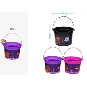 CSEMEGEGYŰJTŐ VÖDÖR 20X14,5CM 3F.  HALLOWEEN