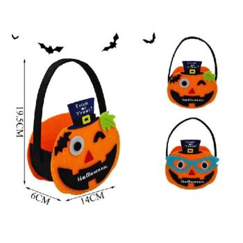 CSEMEGEGYŰJTŐ TÁSKA 14X6X14CM 2F.  HALLOWEEN