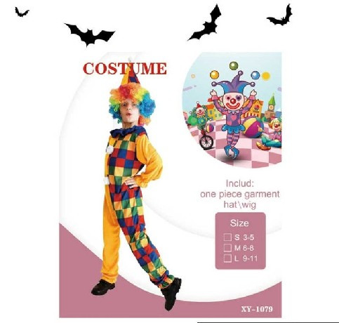 BOHÓC JELMEZ L-MÉRET 9-11ÉVES KORIG  HALLOWEEN